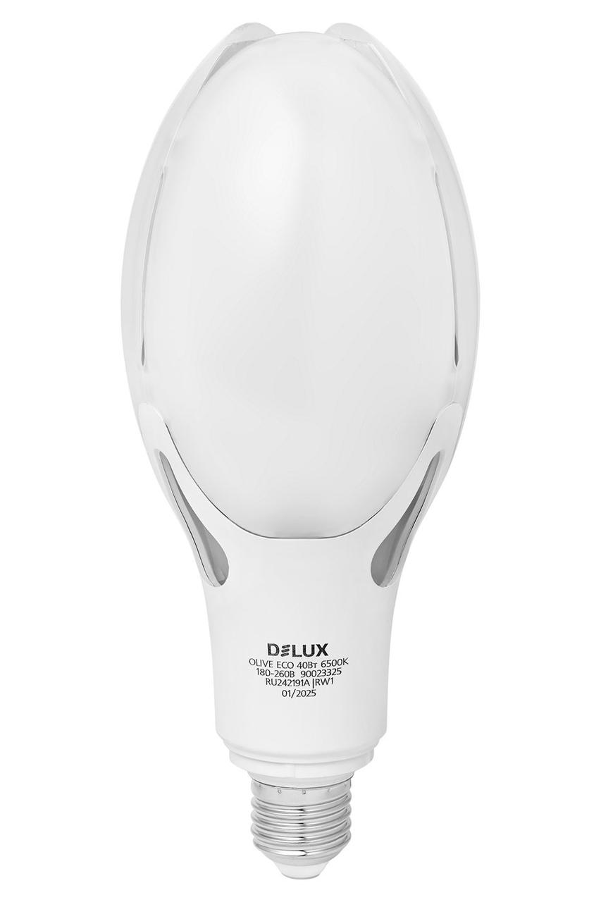 Лампа LED OLIVE ECO 40W E27 6500К 4000Lm потужна Delux, промислова, світлодіодна