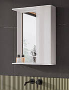 Дзеркальна шафа для ванної з прихованим зберіганням ШВК - 139, колір Білий