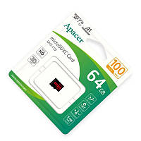 Карта пам'яті microSDHC 64Gb class 10 Apacer до R100MB, s
