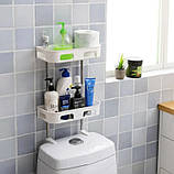Полиця двоярусна для кухні, ванної кімнати або санвузла 30х14х58см, фото 6