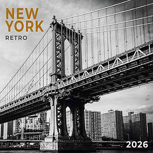 Настінний календар 2026 рік. New York - Retro