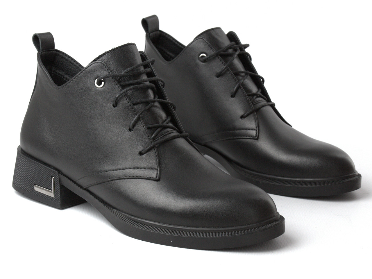 Взуття великих розмірів 40 41 42 43 44 низькі жіночі шкіряні черевики зі шнурками COSMO mini Lime Laces Leather BS, фото 1