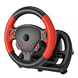 Багатофункціональне ігрове кермо 4в1 з коробкою передач педалями гальма та газу Джойстик-руль для PS3/PS4/ПК, фото 3