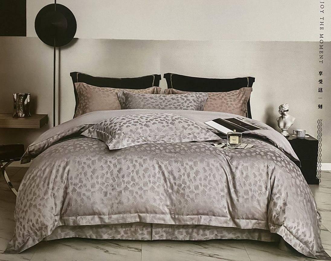 Комплект постільної білизни 200х230 сріблястий No Brand 23686, фото 1