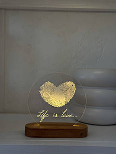 Нічник у формі серце