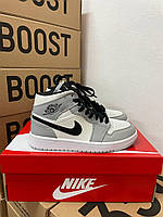 Nike Jordan 1 mid Grey + доп шнурки