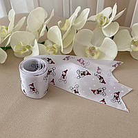 Стрічка "Сніговичок" для новонароджених 5 см. Білий Атлас арт.27074910  3 м.(р)