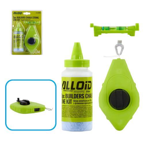Alloid. Шнур разметочный 30м, с флаконом мелового порошка, фото 1