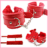 Червоні наручники для сексуальних ігор, Садо мазо наручники з хутра, БДСМ для рольових ігор, Інтимні іграшки