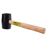 Alloid. Киянка резиновая 900г, черная, ручка из дерева, фото 3