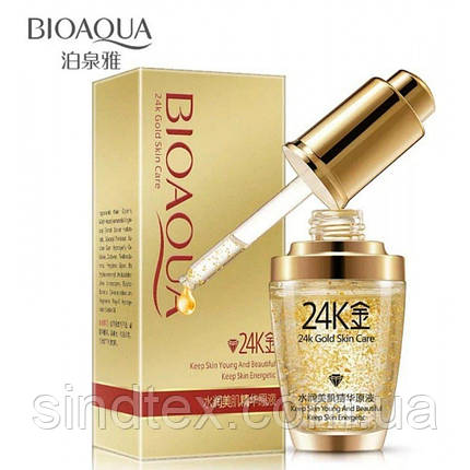 Сироватка для обличчя з частинками золота Bioaqua 24K Gold Essence, 30мл, фото 1