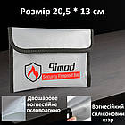 Набір вогнестійка папка-гаманець Imod 2 штуки Сіра + Чорна 20,5*13 см. Вогнетривка папка для документів, фото 7