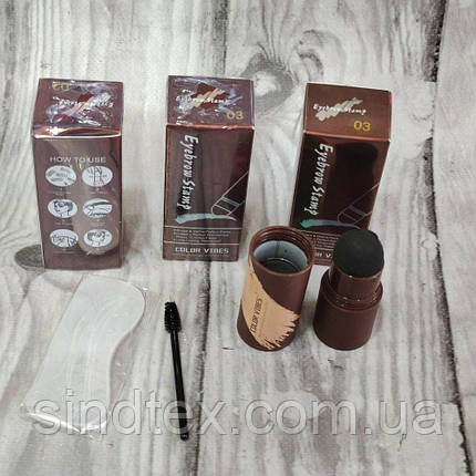 Тіні для брів з трафаретом чорні №3, фото 2