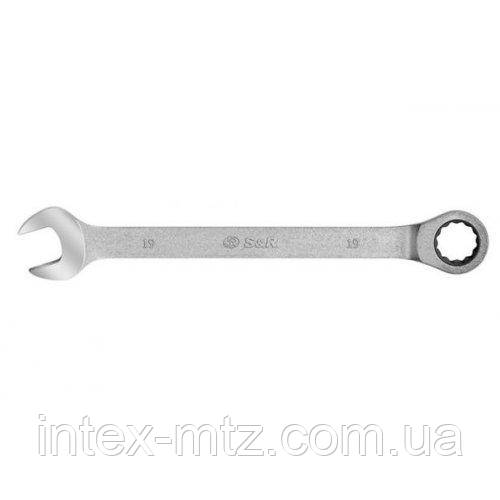 Ключ гайковий трещоточный S&R з реверсивним механізмом 22 мм