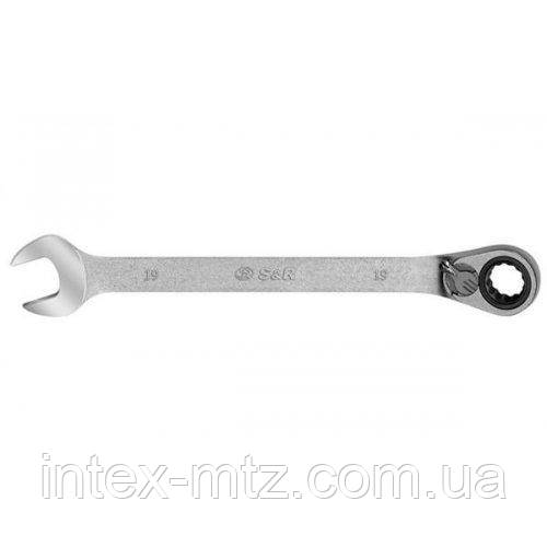 Ключ гайковий трещоточный S&R з реверсивним механізмом 11 мм
