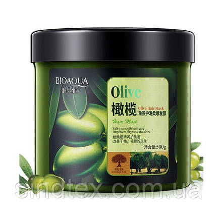 Маска для волосся з оливковою олією BIOAQUA Olive Hair Mask, 500г, фото 1