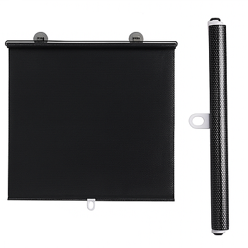 Сонцезахисна рулонна шторка на вікно 125х50см, Чорний / Сонцезахисна шторка для авто / Шторка від сонця