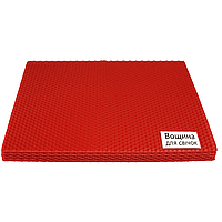 Вощина для свічок 42 см*26 см із бджолиного воску, 10 листів. Колір червоний