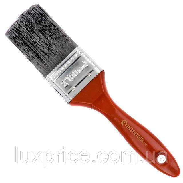 Пензель флейцева "Лакра", 50*16*64 мм, пластикова ручка INTERTOOL KT-1450, фото 1