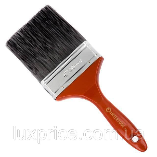 Пензель флейцева "Лакра", 102*20*83 мм, пластикова ручка INTERTOOL KT-1502, фото 1