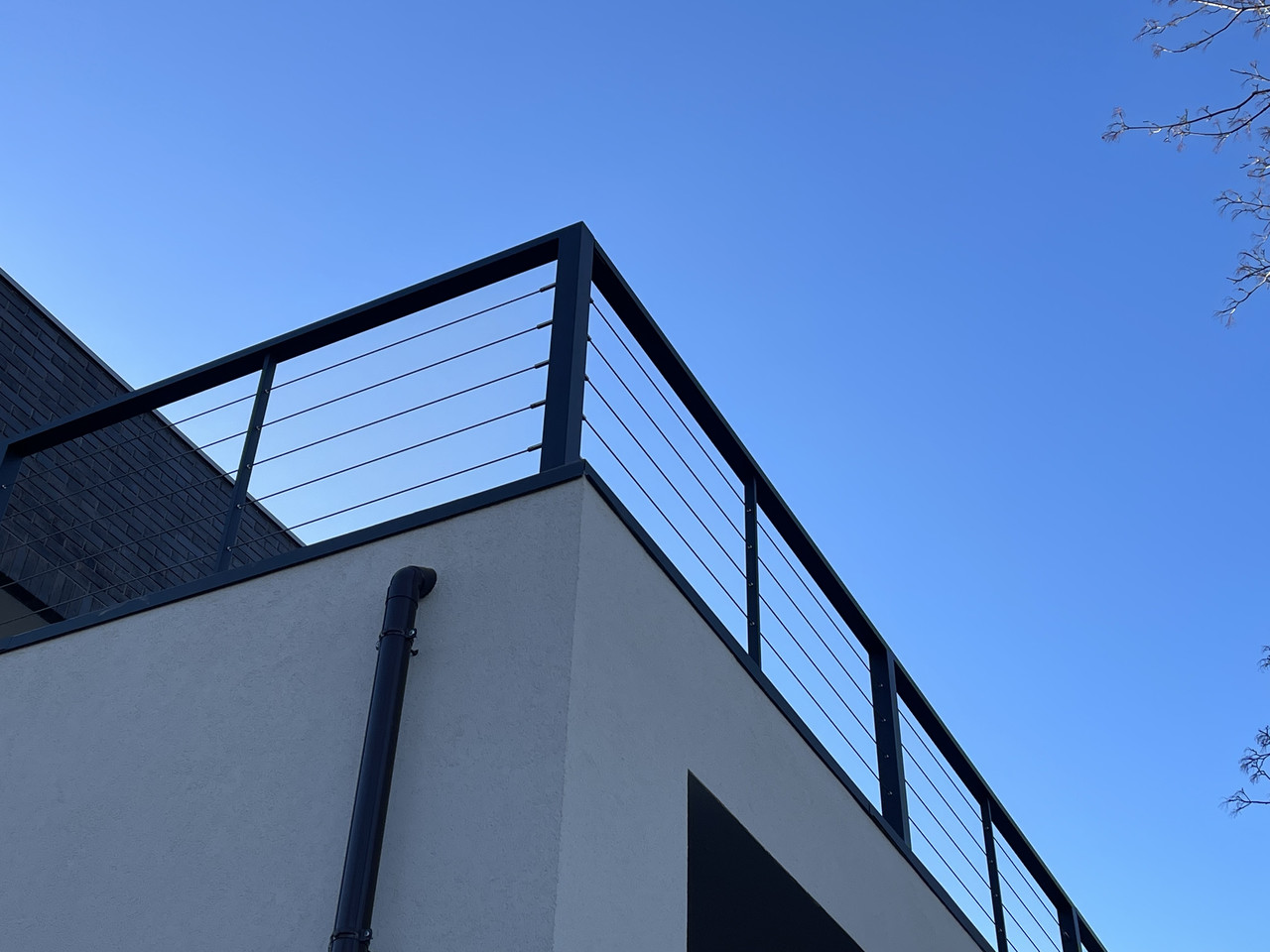 Сучасні секційні бильця з тросами з неіржавкої сталі, фото 1