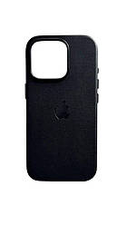 Чохол Leather Case для iPhone 16 Black with MagSafe