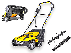 Аератор-скарифікатор електричний 2 в 1 JG PREMIUM 380 мм 45 л аератор для саду