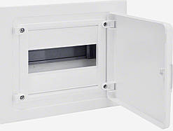 Щит на 8 модулів врізний з білими дверима - Hager Golf VF108PD