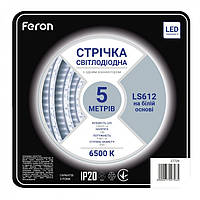 Led стрічка світлодіодна Feron LS612 9.6 Вт/м 12 В 6500K 5 м (SHiz16965)