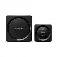 Дверний дзвінок бездротовий в квартиру Ardero E-401 база 220 В, кнопка DC 12 В 38 мелодій Black (SHiz16946)