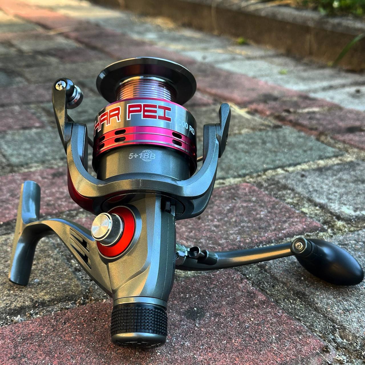 Безінерційна котушка BratFishing Shar Pei 6000 RD, 5+1BB, задній фрикціон, металева шпуля, запасна шпуля, фото 1