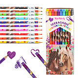 Набір кольорових олівців із гумкою Miss Melody 10 шт 13369, фото 2