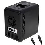 Косметичний міні холодильник автомобільний автохолодильник 4л портативний для ліків косметики дому офісу охолодження та обігрів, фото 6