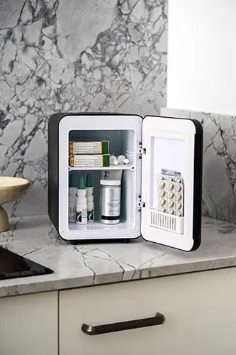 Косметичний міні холодильник автомобільний автохолодильник 4л портативний для ліків косметики дому офісу охолодження та обігрів, фото 1