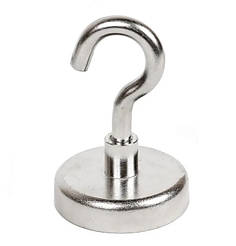 Магніт неодимовий пошуковий з гачком E48 N38 48 x 10.8 мм до 90 кг (N021756)