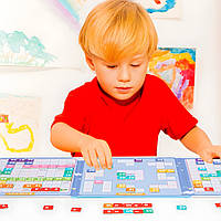 Вивчення таблиці множення органайзера з магнітними цифрами 1-100  Різні кольори