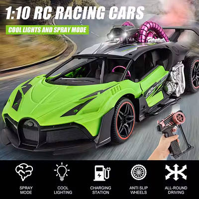 Великий стильний електромобіль машинка на р/у / Іграшковий суперкар Бугатті Світло пар рухомі деталі 2 кольори