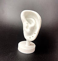 Торговельне обладнання Finding Стійка демонстраційна для сережок у вигляді вуха пластикова Біла 8.5 см х 4 см