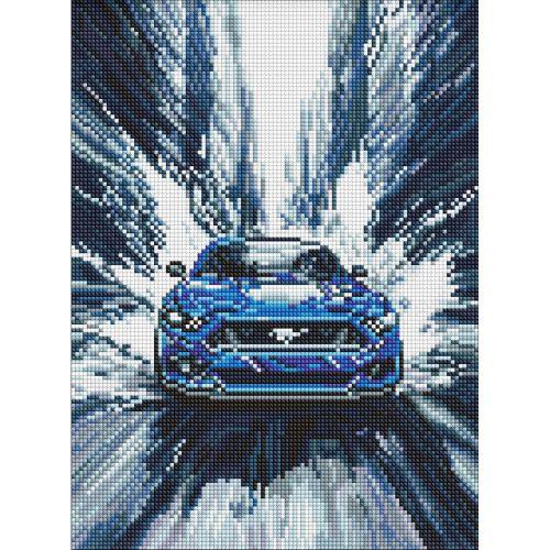 Набір з алмазною мозаїкою "Синій мустанг" 30х40см [tsi273174-TSI], фото 1