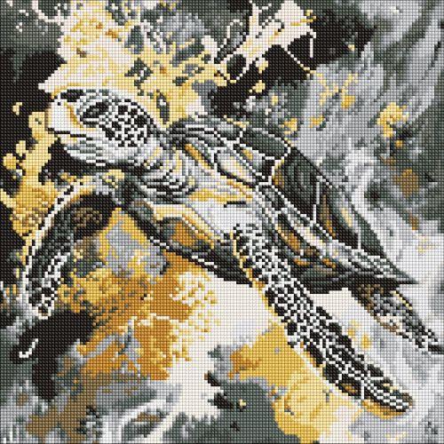 Набір з алмазною мозаїкою "Золота черепаха" 40х40см [tsi273178-TSI], фото 1