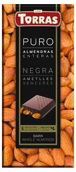 Шоколад чорний TORRAS з мигдалем 150 гр код 115, фото 1