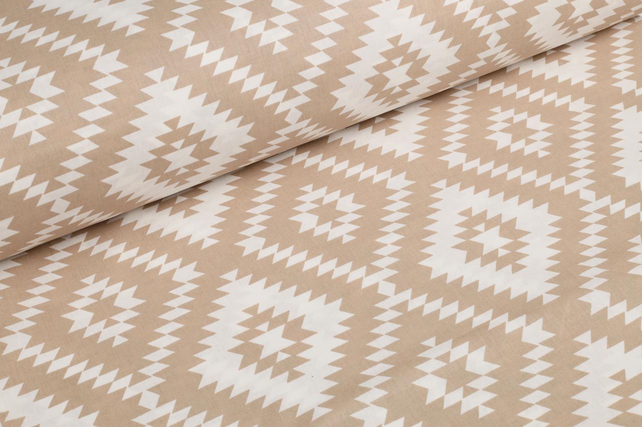 Ранфорс 240 см Візерунок Сканді бежевий, фото 1