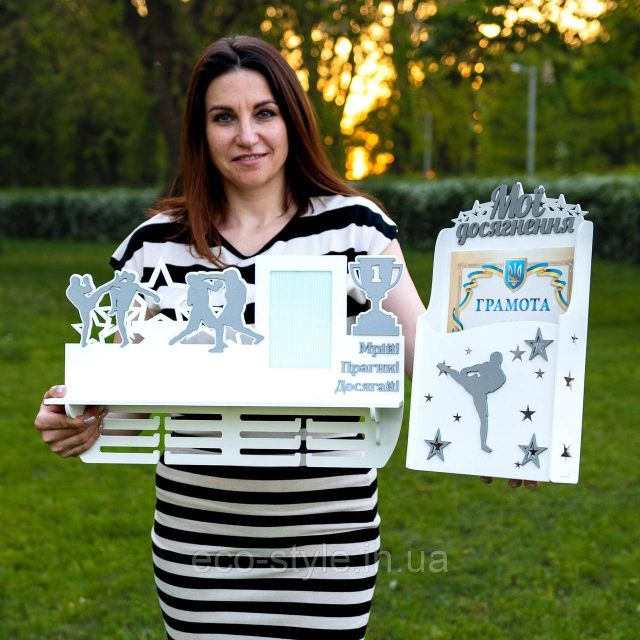 Набір для медалей з Муай-Тай. Медальниця для боксера. Тримач для медалей з боксу. Медальниця для кікбоксингу, фото 1