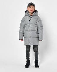 Куртка подовжена зимова, пуховик для хлопчиків 8373 тм X-Woyz розміри 140