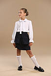 Дитяча нарядна біла блузка на дівчинку підлітка для школи., фото 4