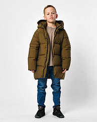 Куртка подовжена зимова, пуховик для хлопчиків 8373 тм X-Woyz розміри 122- 158