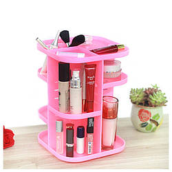 Поворотний органайзер косметичний, рожевий