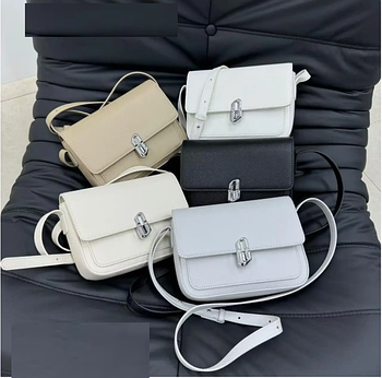 Сумка жіноча прямокутна 21*16 см з клапаном зі штучної шкіри в різних кольорах Janin