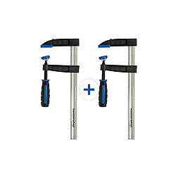 Класична F-подібна струбцина Sauter 250x80 мм з чавунними губками, 2 шт.