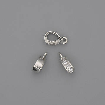 Фурнітура підкулонник d-11х3,5мм, d-отвору 5х3,5мм+- сріблястий колір металу